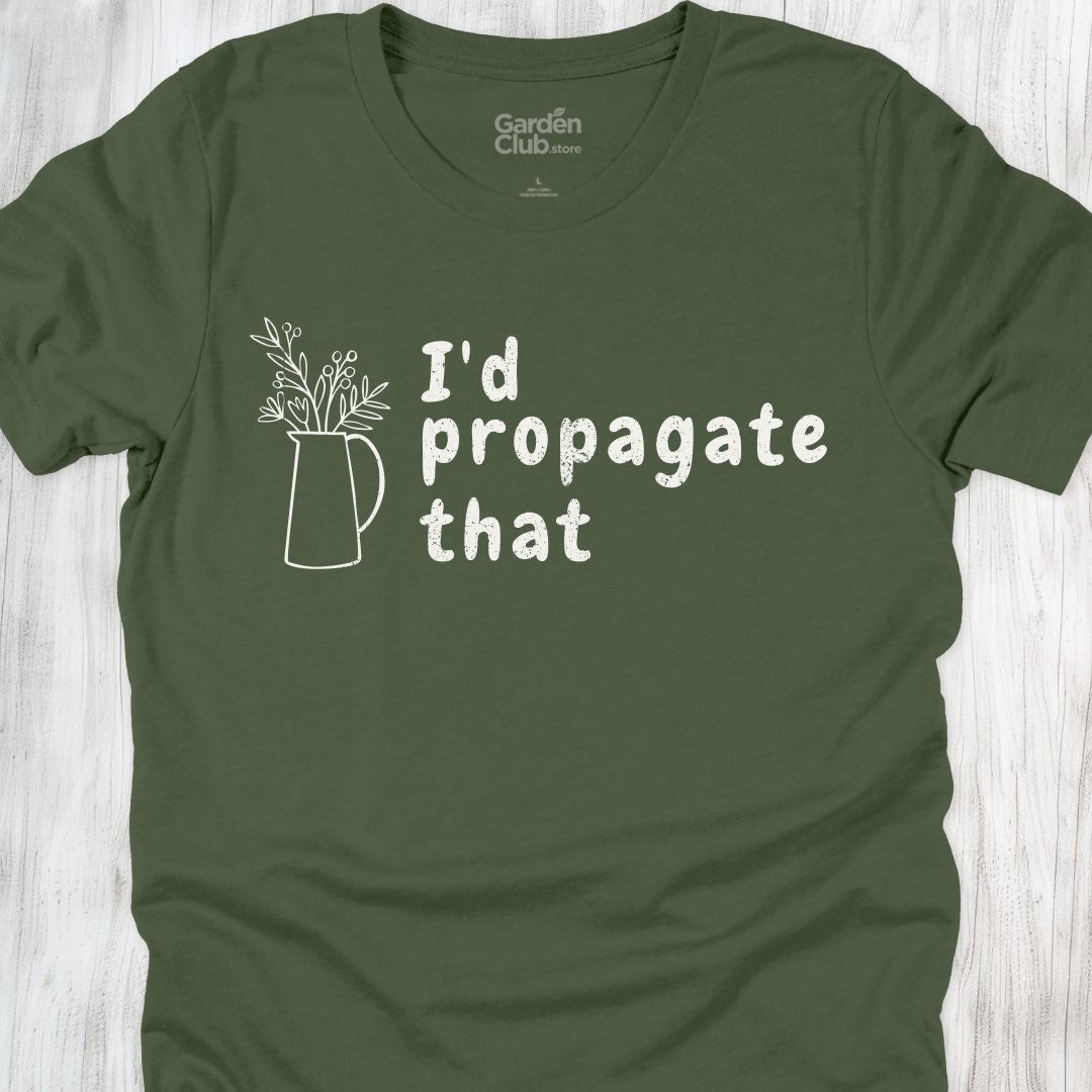 I'd propagate that