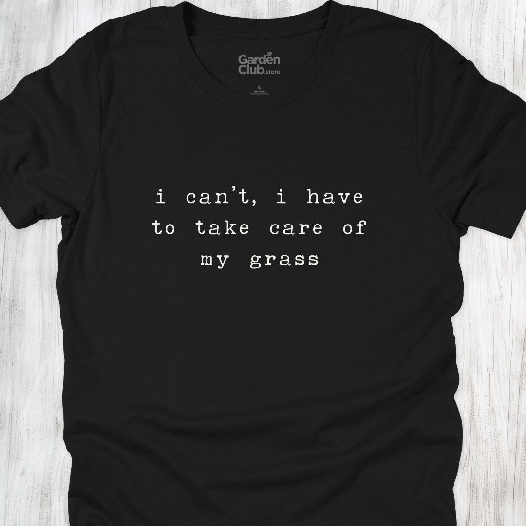 I can't, I have to take care of my grass