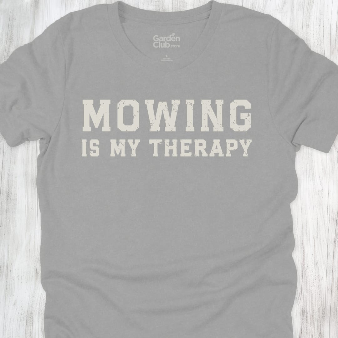 Mowing is my therapy - Athletic Heather