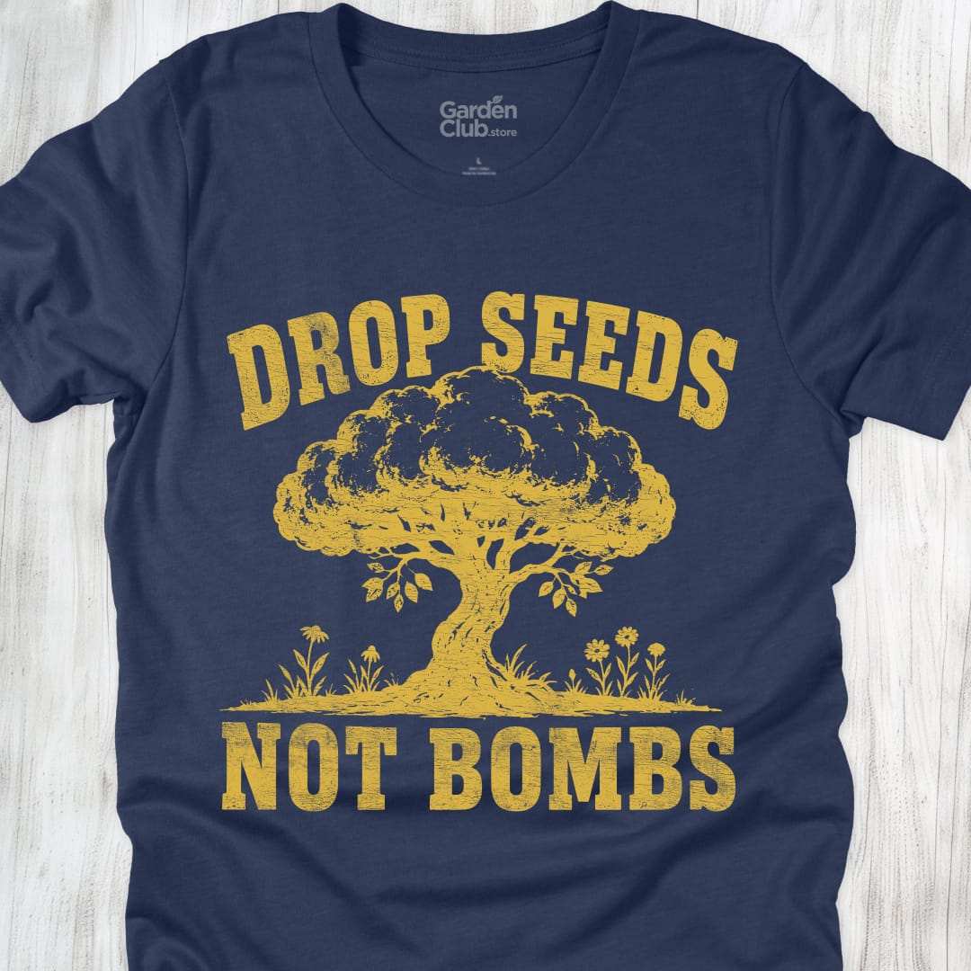 Drop Seeds Not Bombs - Heather Navy