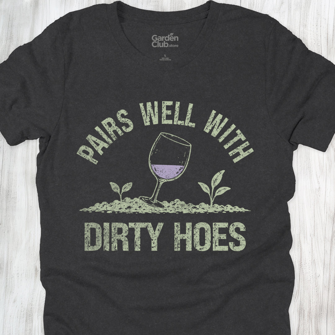 Pairs Well With Dirty Hoes - Dark Grey Heather