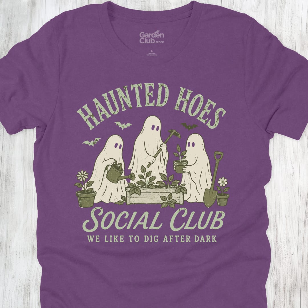 Haunted Hoes Social Club We Like To Dig After Dark - Heather Team Purple